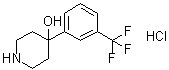 4-[3-(Trifluoromethyl)phenyl]-4-piperidinol hydrochloride molecular structure (CAS 1683-49-4)