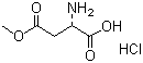 structure of CAS# 16856-13-6, beta-Methyl L-aspartate hydrochloride;L-Asparitc acid 4-methyl ester hydrochloride