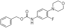 structure of CAS# 168828-81-7, (3-Fluoro-4-morpholin-4-ylphenyl)carbamic acid benzyl ester;benzyl N-(3-fluoro-4-morpholin-4-ylphenyl)carbamate