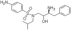 structure of CAS# 169280-56-2, 4-Amino-N-[(2R,3S)-3-amino-2-hydroxy-4-phenylbutyl]-N-(2-methylpropyl)benzenesulfonamide
