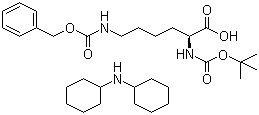 structure of CAS# 16948-04-2, N6-[(Benzyloxy)carbonyl]-N2-[(tert-butoxy)carbonyl]-L-lysine dicyclohexylamine;Boc-Lys(Z)-OH (dicyclohexylammonium) salt