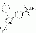 structure of CAS# 169590-42-5, Celecoxib;4-[5-(4-Methylphenyl)-3-trifluoromethyl)-1H-pyrazol-yl]benzenesulfonamide