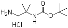 结构式 CAS# 169954-68-1, (2-氨基-叔丁基)氨基甲酸叔丁酯单盐酸盐