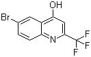 structure of CAS# 1701-22-0, 6-Bromo-2-(trifluoromethyl)quinolin-4-ol;6-Bromo-4-hydroxy-2-(trifluoromethyl)quinoline