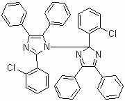结构式 CAS# 1707-68-2, 2,2'-二(2-氯苯基)-4,4',5,5'-四苯基-1,2'-二咪唑; 光刻胶引发剂 B-CIM