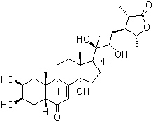 结构式 CAS# 17086-76-9, 杯苋甾酮
