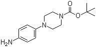 structure of CAS# 170911-92-9, 4-(4-Aminophenyl)piperazine-1-carboxylic acid tert-butyl ester