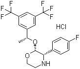 structure of CAS# 171482-05-6, (2R,3S)-2-[(1R)-1-[3,5-Bis(trifluoromethyl)phenyl]ethoxy]-3-(4-fluorophenyl)morpholine hydrochloride