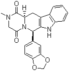 structure of CAS# 171596-29-5, Cialis;(6R,12aR)-6-(1,3-Benzodioxol-5-yl)-2,3,6,7,12,12a-hexahydro-2-methyl-pyrazino[1',2':1,6]pyrido[3,4-b]indole-1,4-dione; Tadalafil