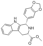 structure of CAS# 171596-43-3, (1S,3S)-Methyl 1-(benzo[d][1,3]dioxol-5-yl)-2,3,4,9-tetrahydro-1H-pyrido[3,4-b]indole-3-carboxylate;Tadalafil Related Impuirty 6; methyl (1S,3S)-1-(1,3-benzodioxol-5-yl)-2,3,4,9-tetrahydro-1H-pyrido[3,4-b]indole-3-carboxylate