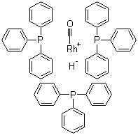 structure of CAS# 17185-29-4, Carbonyltris(triphenylphosphine)rhodium(I) hydride;Hydridocarbonyltris(triphenylphosphine)rhodium(I)