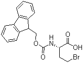 结构式 CAS# 172169-88-9, (2S)-4-溴-2-[[(9H-芴-9-基甲氧基)羰基]氨基]丁酸