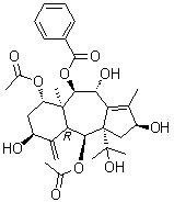 structure of CAS# 172486-22-5, 9-Deacetyl-9-benzoyl-10-debenzoyltaxchinin A