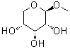 结构式 CAS# 17289-61-1, 甲基 beta-D-吡喃核糖苷