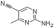 structure of CAS# 17321-97-0, 2-Amino-4-methylpyrimidine-5-carbonitrile