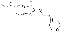 structure of CAS# 173352-21-1, Afobazole;6-Ethoxy-2-[[2-(4-morpholinyl)ethyl]thio]-1H-benzimidazole; Afobazol; Afobazole; Aphobazole; CM 346; Fabomotizole
