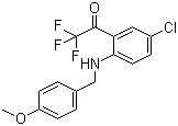 structure of CAS# 173676-54-5, 4-Chloro-N-(4-methoxybenzyl)-2-(trifluoroacetyl)aniline;N-(4-Methoxybenzyl)-4-chloro-2-(trifluoroacetyl)aniline