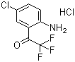structure of CAS# 173676-59-0, 4-Chloro-2-(trifluoroacetyl)aniline hydrochloride