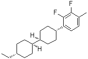 结构式 CAS# 174350-08-4, [反式(反式)]-1-(4'-乙基[1,1'-联环己烷]-4-基)-2,3-二氟-4-甲基苯