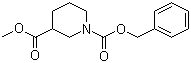 structure of CAS# 174543-74-9, Piperidine-1,3-dicarboxylic acid 1-benzyl ester 3-methyl ester
