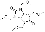 structure of CAS# 17464-88-9, 1,3,4,6-Tetrakis(methoxymethyl)glycoluril;Tetrahydro-1,3,4,6-tetrakis(methoxymethyl)-imidazo[4,5-D]imidazole-2,5(1H,3H)-dione