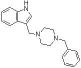 3-[(4-苄基-1-哌嗪基)甲基]吲哚分子结构 (CAS 17511-50-1)