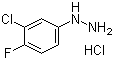 3-Chloro-4-fluorophenylhydrazine hydrochloride molecular structure (CAS 175135-74-7)