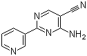 structure of CAS# 175205-75-1, 4-Amino-2-(3-pyridyl)pyrimidine-5-carbonitrile;Amino-5-cyano-2-(pyridin-3-yl)pyrimidine