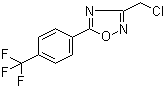 structure of CAS# 175205-84-2, 3-(Chloromethyl)-5-[4-(trifluoromethyl)phenyl]-1,2,4-oxadiazole