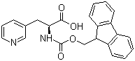 structure of CAS# 175453-07-3, (S)-N-Fmoc-(3-Pyridyl)alanine;Fmoc-3-(3-pyridyl)-L-alanine; N-(9-Fluorenylmethoxycarbonyl)-3-pyridyl-L-alanine