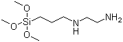 结构式 CAS# 1760-24-3, N-(beta-氨乙基)-gama-氨丙基三甲氧基硅烷
