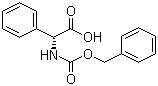 结构式 CAS# 17609-52-8, N-苄氧羰基-D-(-)-苯甘氨酸