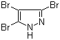 structure of CAS# 17635-44-8, 3,4,5-Tribromopyrazole;3,4,5-Tribromo-1H-pyrazole