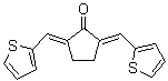 结构式 CAS# 176957-55-4, (2E,5E)-2,5-二(2-噻吩基亚甲基)环戊酮