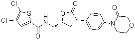 structure of CAS# 1770812-37-7, 4,5-Dichloro-N-[[(5S)-2-oxo-3-[4-(3-oxo-4-morpholinyl)phenyl]-5-oxazolidinyl]methyl]-2-thiophenecarboxamide