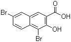 结构式 CAS# 1779-10-8, 1,6-二溴-2-羟基萘-3-羧酸