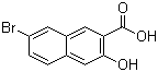 结构式 CAS# 1779-11-9, 3-羟基-7-溴-2-萘甲酸