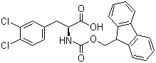structure of CAS# 177966-59-5, Fmoc-3,4-dichloro-L-phenylalanine;Fmoc-Phe(3,4-Cl2)-OH; Fmoc-L-3,4-Dichlorophe; Fluorenylmethoxycarbonyl-L-3,4-dichlorophenylalanine