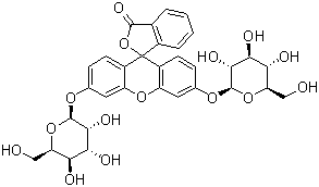 荧光素二(beta-D-吡喃半乳糖苷)分子结构 (CAS 17817-20-8)