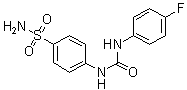 structure of CAS# 178606-66-1, 4-[[[(4-Fluorophenyl)amino]carbonyl]amino]benzenesulfonamide;NSC 213841; U 104
