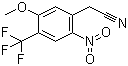 结构式 CAS# 178896-77-0, 5-甲氧基-2-硝基-4-(三氟甲基)苯乙腈
