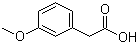 structure of CAS# 1798-09-0, 3-Methoxyphenylacetic acid;m-Methoxyphenylacetic acid; 2-(3-Methoxyphenyl)acetic acid
