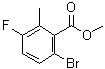 结构式 CAS# 1807191-86-1, 6-溴-3-氟-2-甲基苯甲酸甲酯