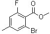 结构式 CAS# 1807232-33-2, 2-溴-6-氟-4-甲基苯甲酸甲酯