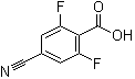 structure of CAS# 181073-82-5, 4-Cyano-2,6-difluorobenzoic acid