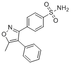 structure of CAS# 181696-12-8, Parecoxib Sulfonamide;4-(5-methyl-4-phenyl-1,2-oxazol-3-yl)benzenesulfonamide