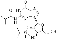 2'-O-(tert-Butyldimethylsilyl)-N-isobutyrylguanosine molecular structure (CAS 182007-86-9)