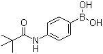 structure of CAS# 182344-22-5, 4-Pivalamidophenylboronic acid;[4-[(2,2-Dimethyl-1-oxopropyl)amino]phenyl]-boronic acid; (4-(((tert-Butyl)carbonyl)amino)phenyl)boronic acid; B-[4-[(2,2-Dimethyl-1-oxopropyl)amino]phenyl]-boronic acid