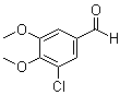 结构式 CAS# 18268-68-3, 3-氯-4,5-二甲氧基苯甲醛