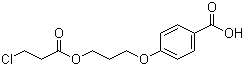 结构式 CAS# 182922-16-3, 4-[3-(3-氯-1-氧代丙氧基)丙氧基]苯甲酸